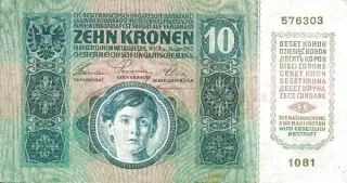 Croatian States 10 Corone, 1920 reverse